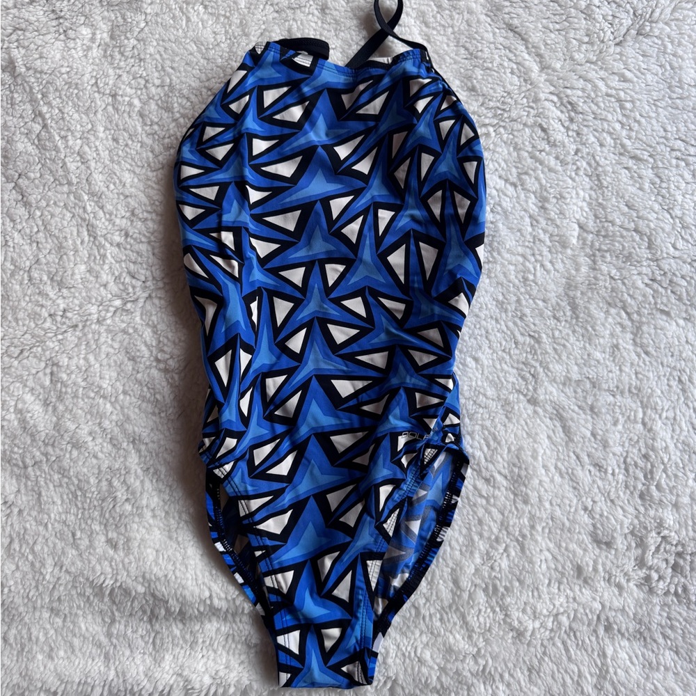 Like new Dolfin Graphlite Mako Cross Back Swimsuit - Blue - Women’s size 26